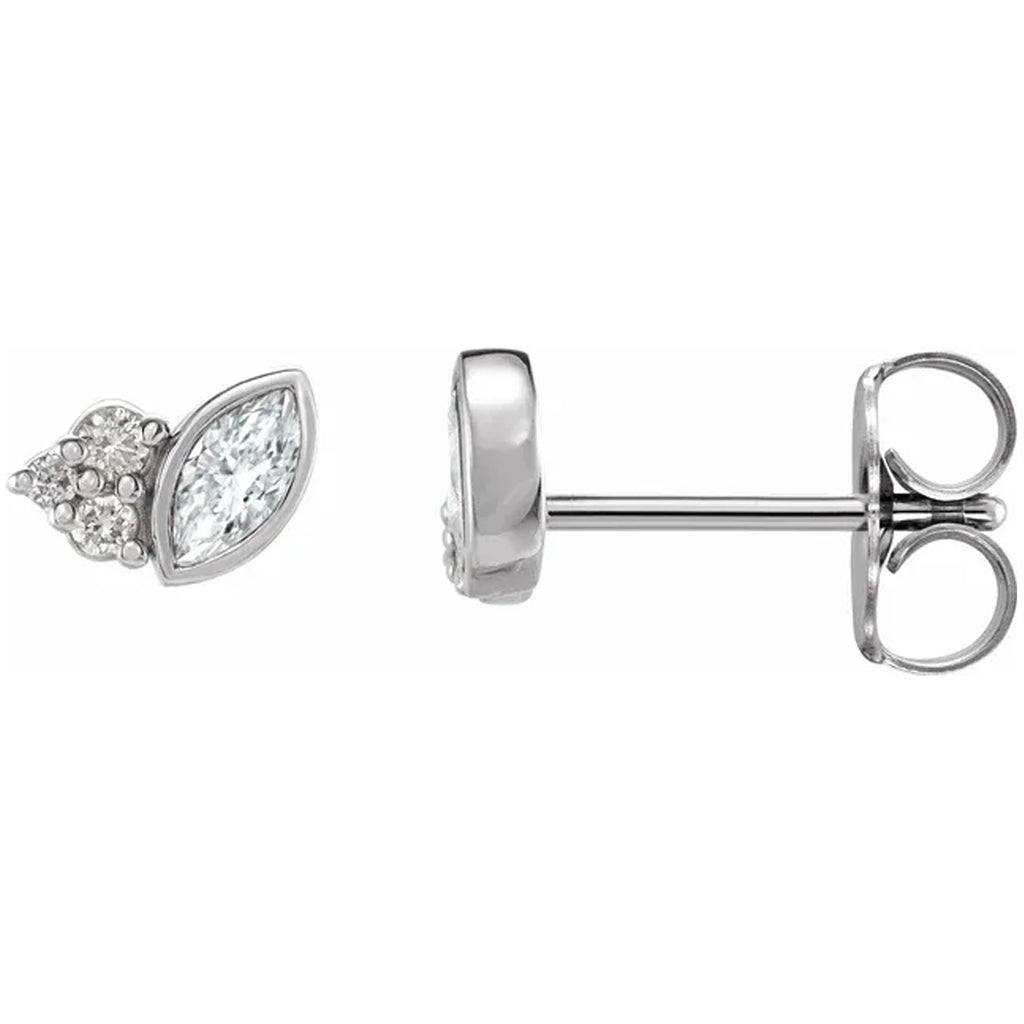 Natural Gemstone & .05 CTW Natural Diamond Earrings