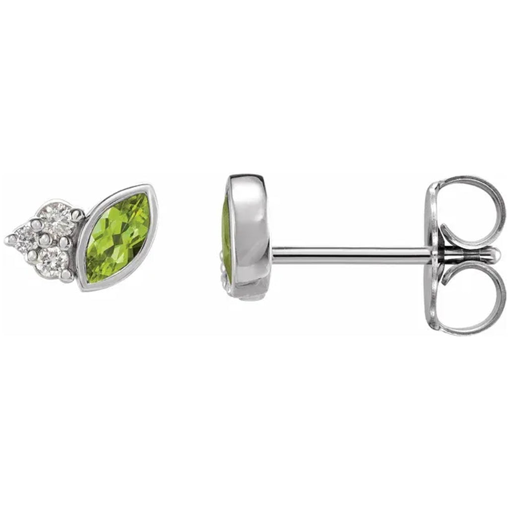 Natural Gemstone & .05 CTW Natural Diamond Earrings