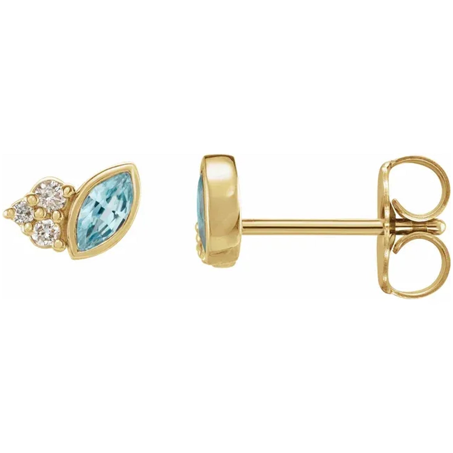 Natural Gemstone & .05 CTW Natural Diamond Earrings