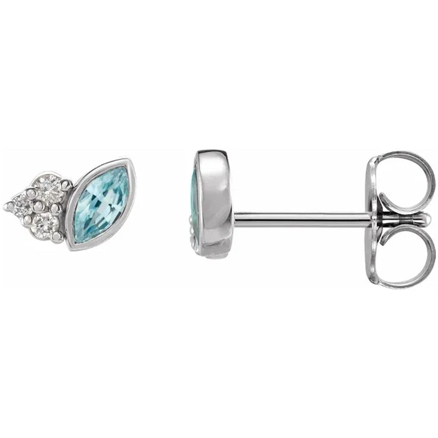 Natural Gemstone & .05 CTW Natural Diamond Earrings