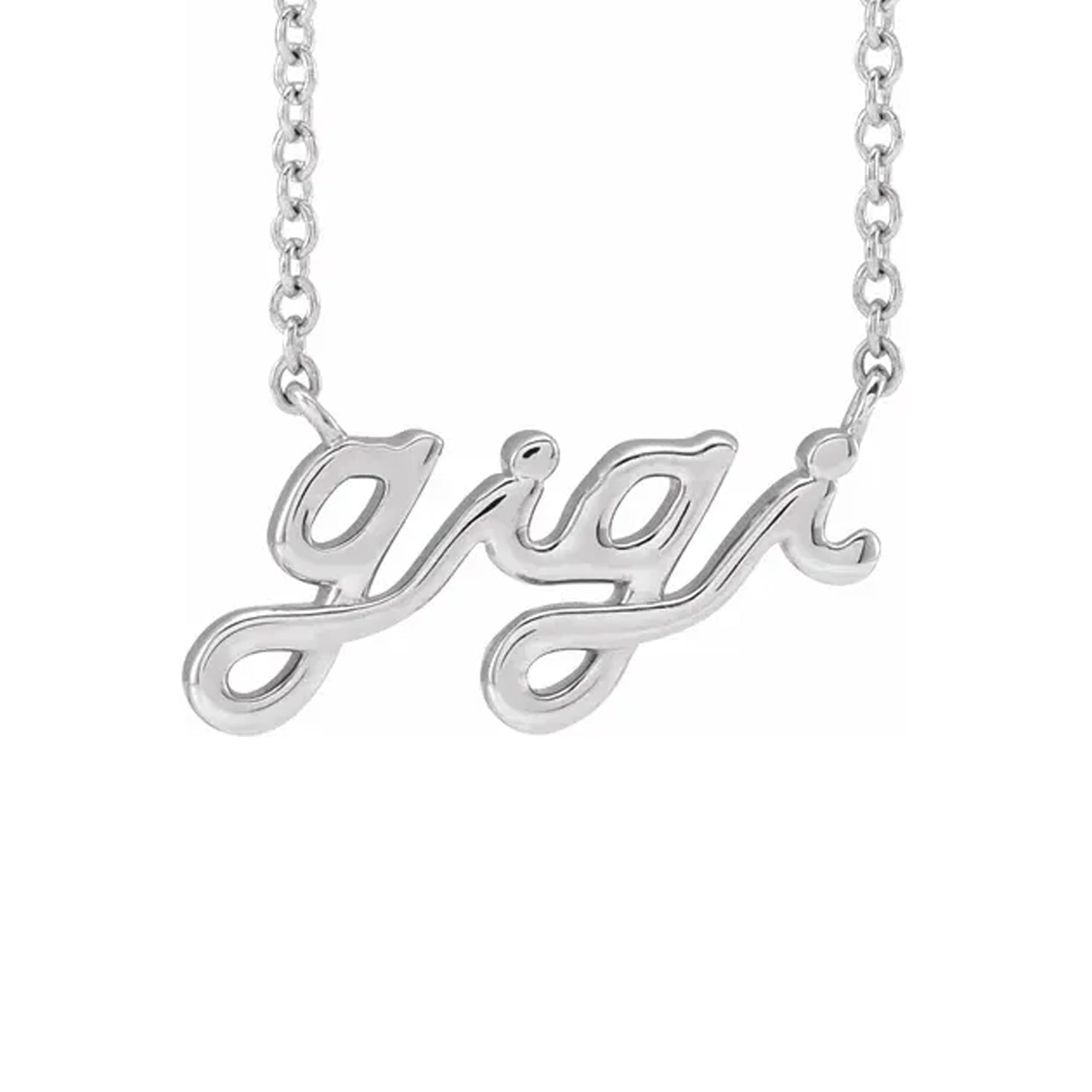14K Lowercase Script Gigi 18" Necklace