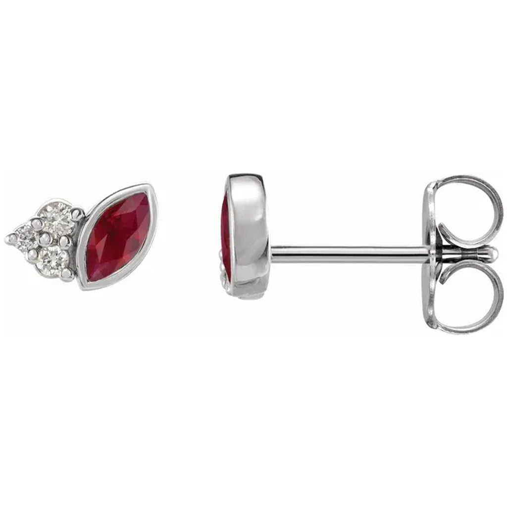 Natural Gemstone & .05 CTW Natural Diamond Earrings