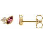 Natural Gemstone & .05 CTW Natural Diamond Earrings