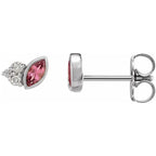 Natural Gemstone & .05 CTW Natural Diamond Earrings
