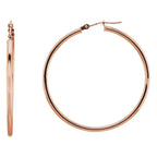 14K Gold Tube Hoop Earring