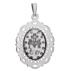 14K Gold Oval Filigree Miraculous Medal