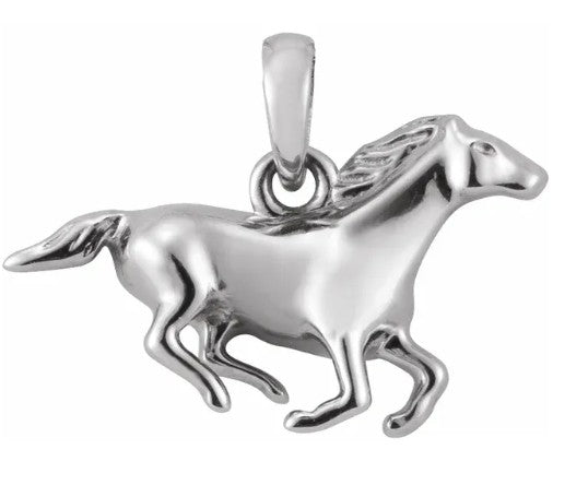 14K Gold Horse Pendant