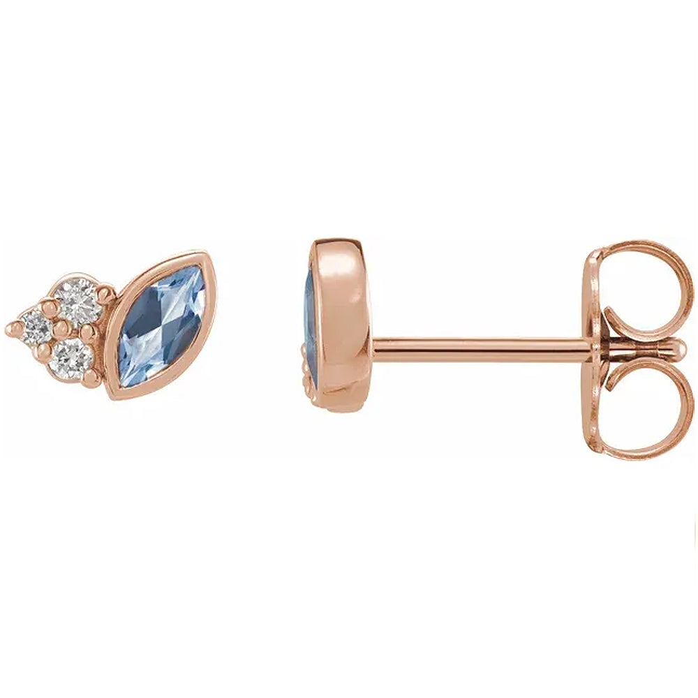 Natural Gemstone & .05 CTW Natural Diamond Earrings