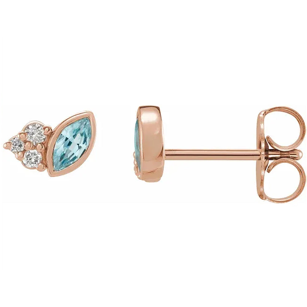 Natural Gemstone & .05 CTW Natural Diamond Earrings