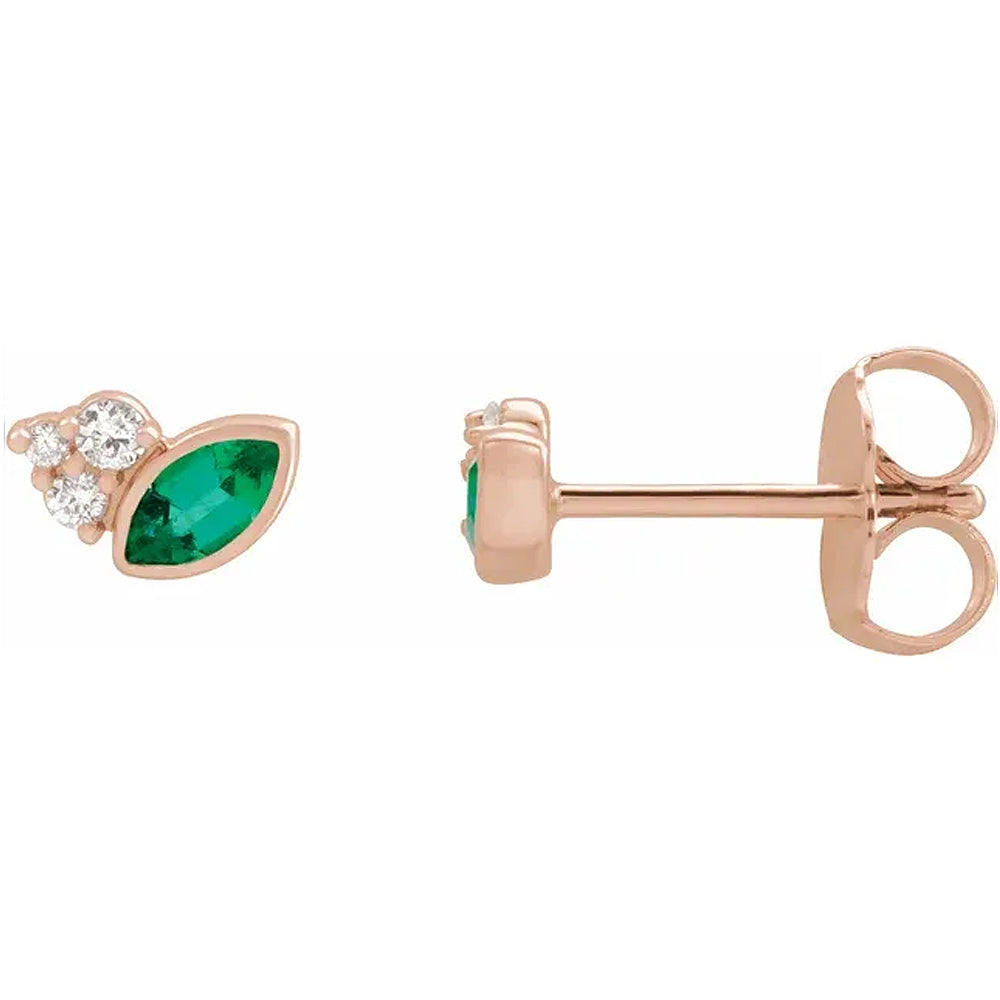 Natural Gemstone & .05 CTW Natural Diamond Earrings