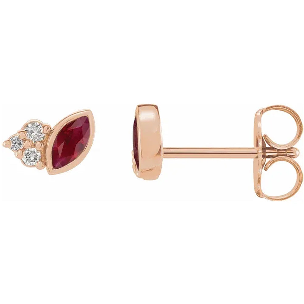 Natural Gemstone & .05 CTW Natural Diamond Earrings