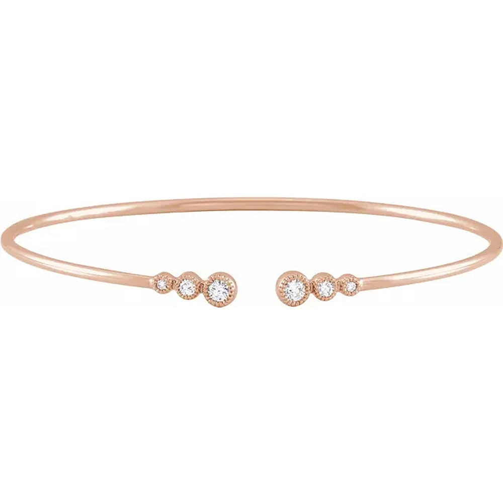 14K Yellow Gold 1/4 CTW Natural Diamond Cuff Bracelet