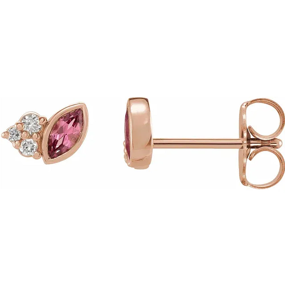 Natural Gemstone & .05 CTW Natural Diamond Earrings