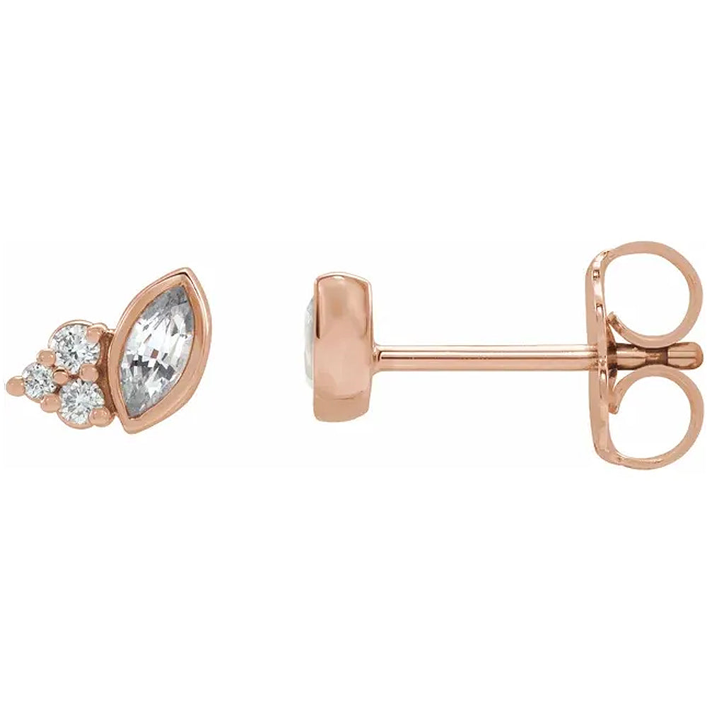 Natural Gemstone & .05 CTW Natural Diamond Earrings
