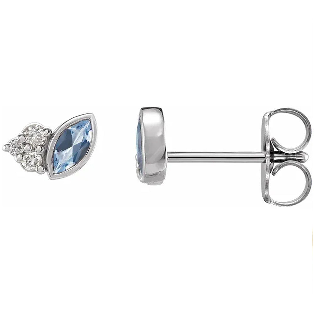 Natural Gemstone & .05 CTW Natural Diamond Earrings