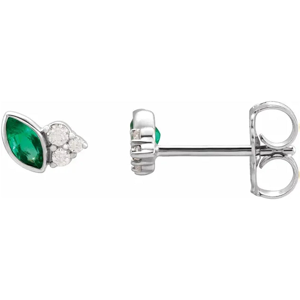 Natural Gemstone & .05 CTW Natural Diamond Earrings