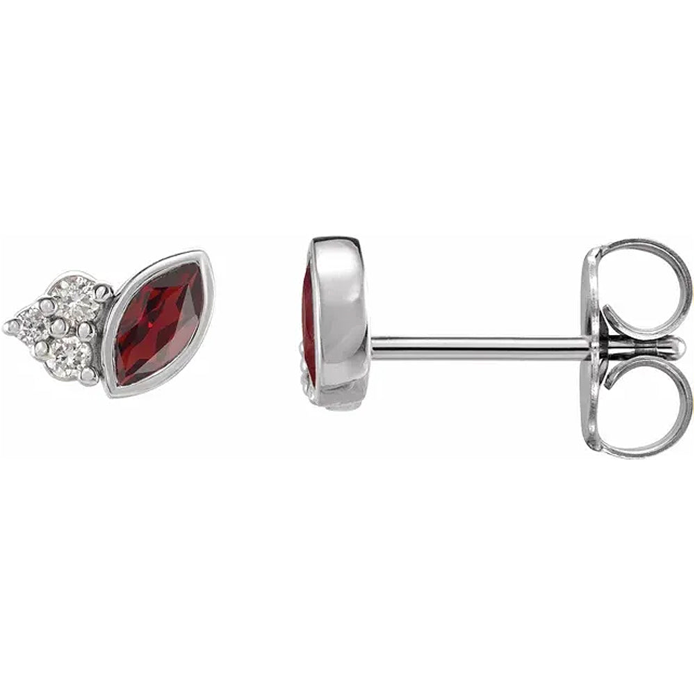 Natural Gemstone & .05 CTW Natural Diamond Earrings