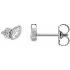 Natural Gemstone & .05 CTW Natural Diamond Earrings