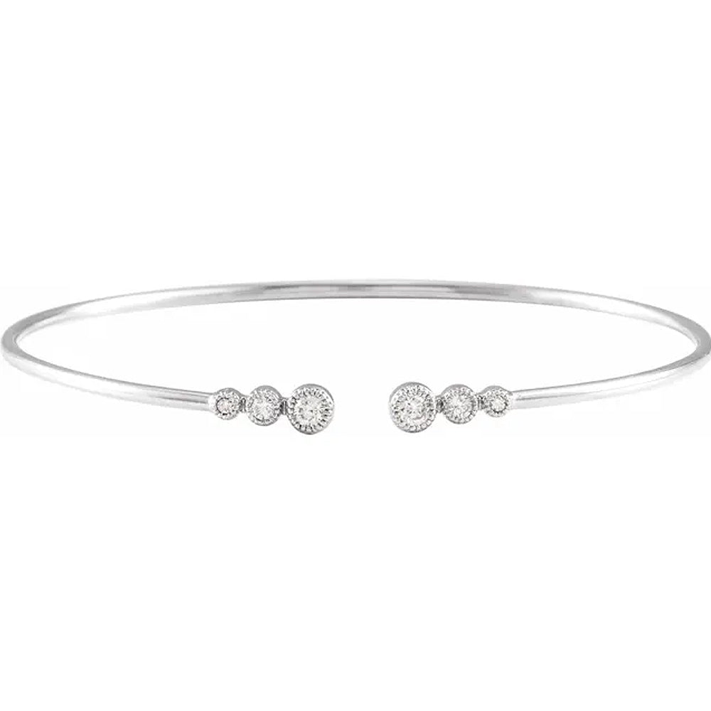 14K Yellow Gold 1/4 CTW Natural Diamond Cuff Bracelet