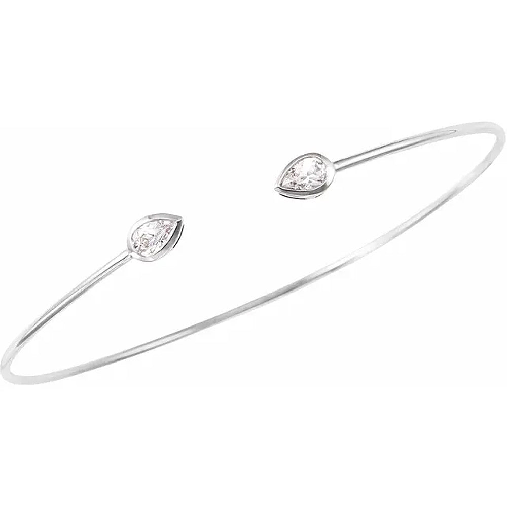 14K Gold 1/2 CTW Diamond Bangle Bracelet