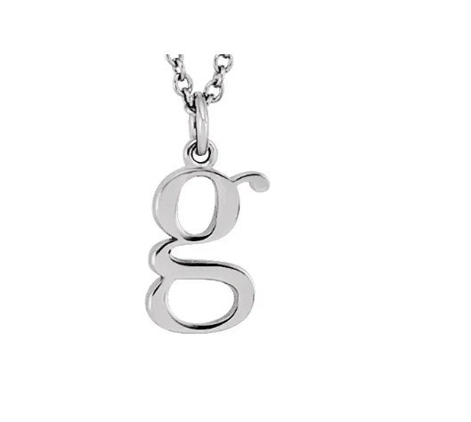 14K Gold Lowercase Initial Necklace