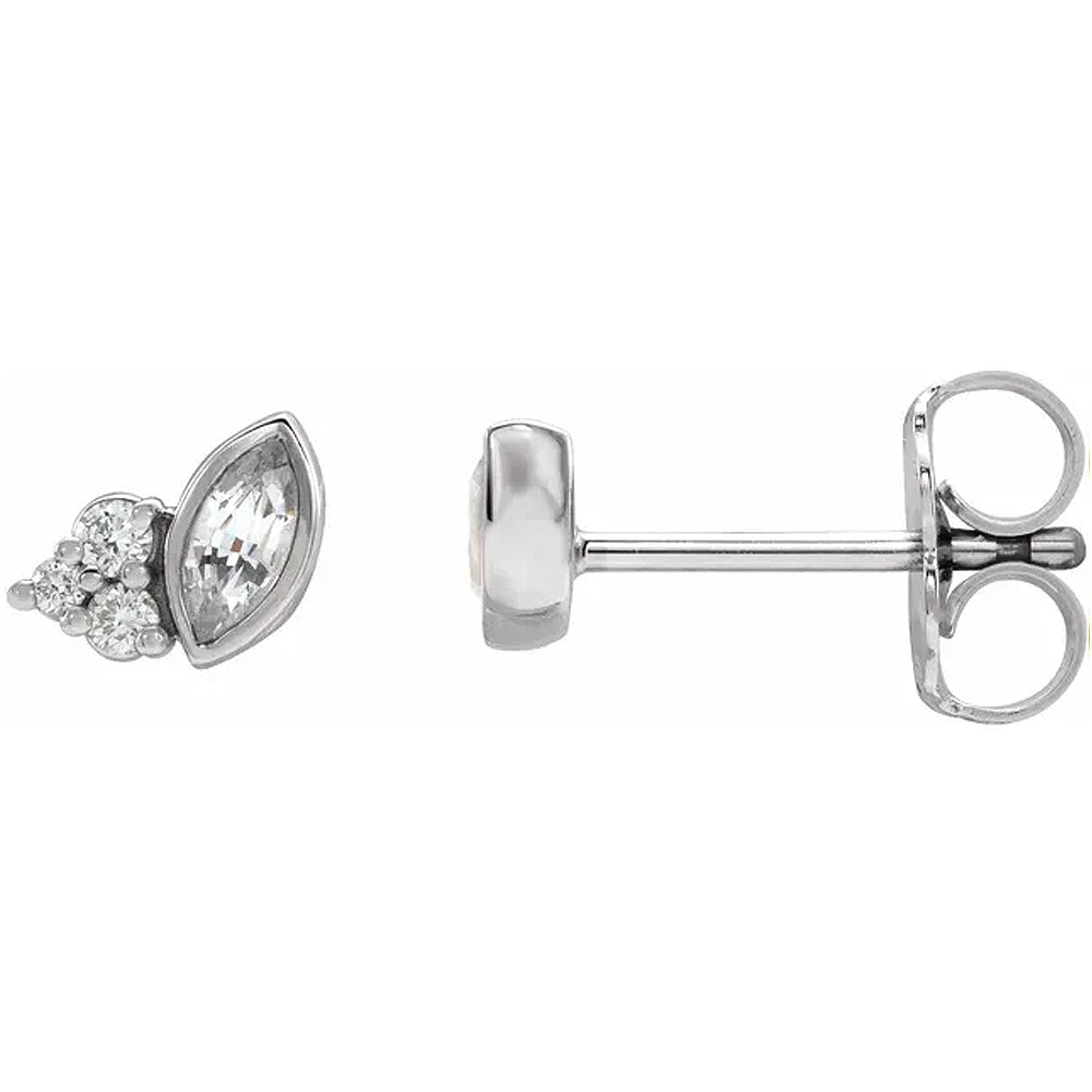 Natural Gemstone & .05 CTW Natural Diamond Earrings