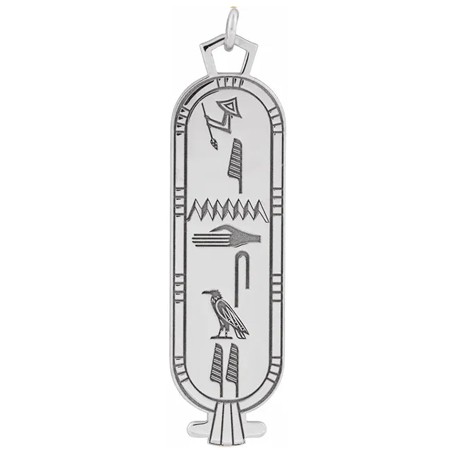 14K Gold Cartouche Pendant