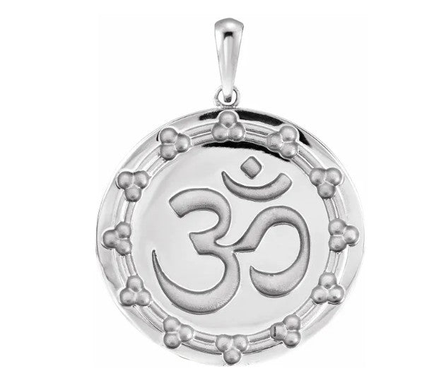 14K Gold Om Pendant