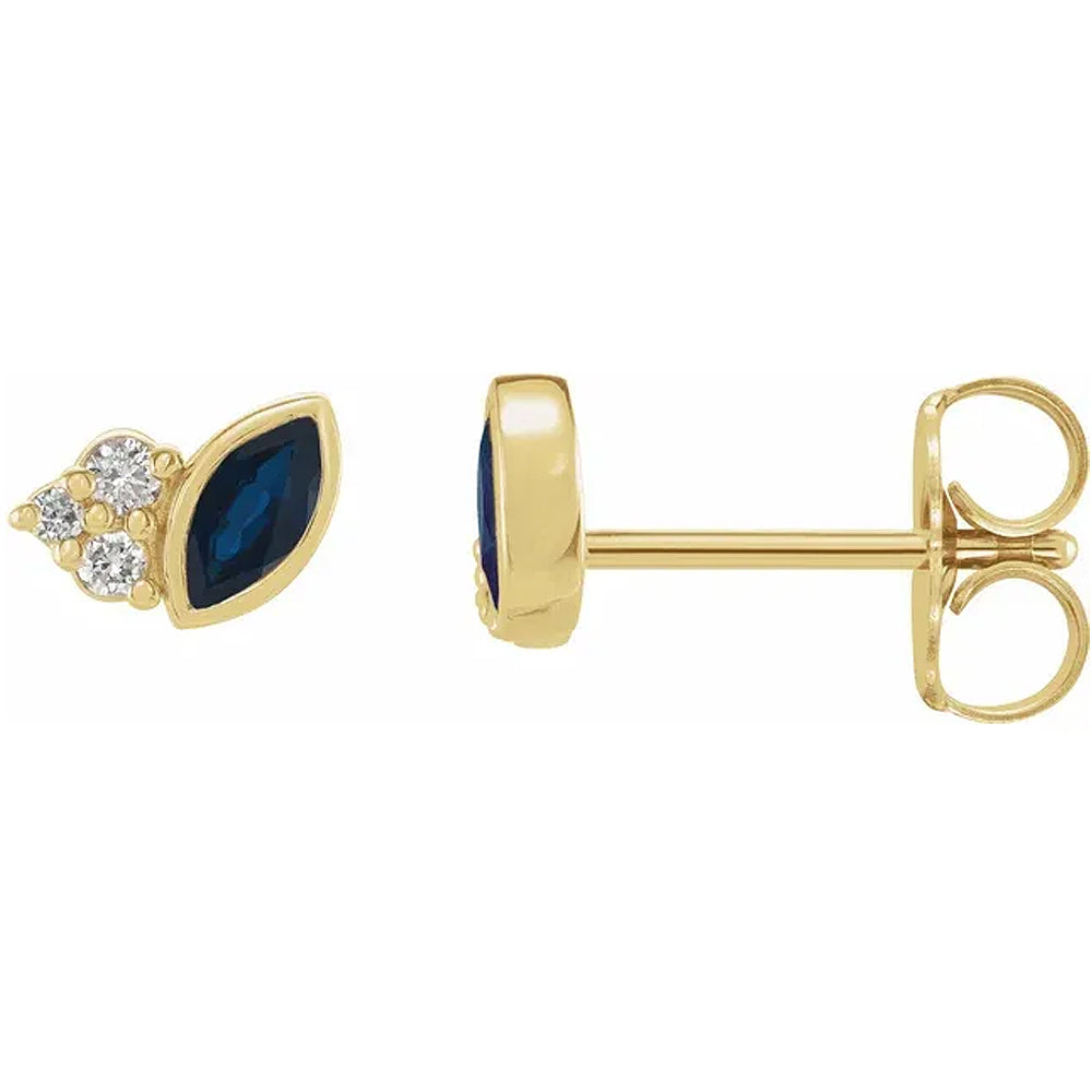 Natural Gemstone & .05 CTW Natural Diamond Earrings