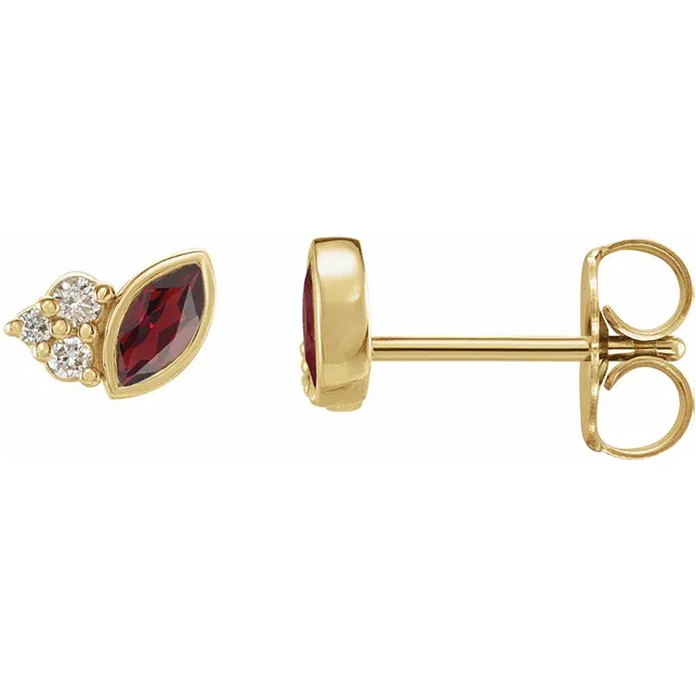Natural Gemstone & .05 CTW Natural Diamond Earrings