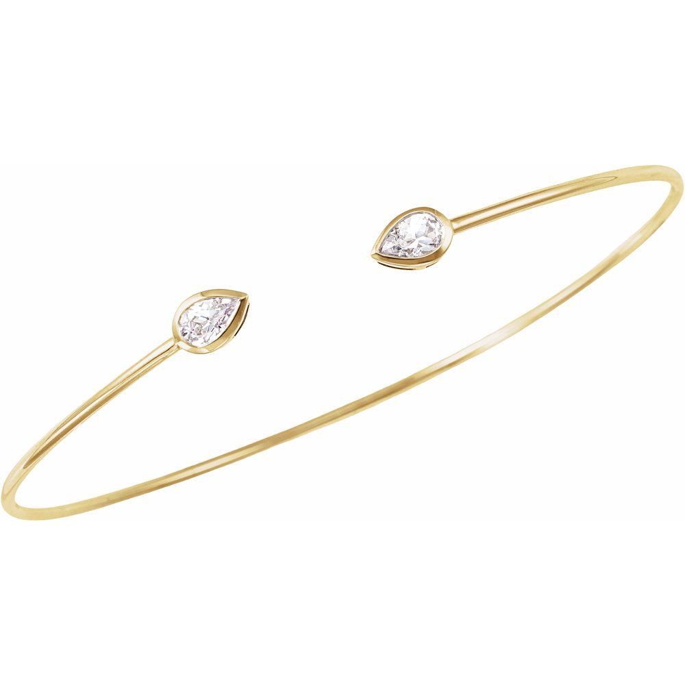 14K Gold 1/2 CTW Diamond Bangle Bracelet